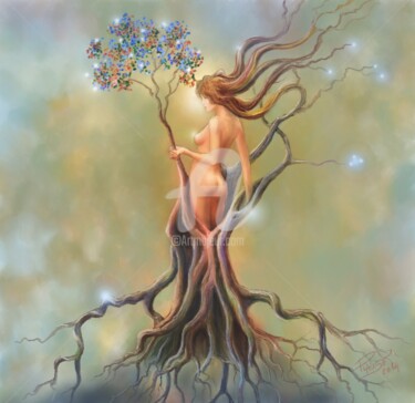 数字艺术 标题为“Albero Flottante co…” 由Plauso Nivo Battistini, 原创艺术品, 数字油画