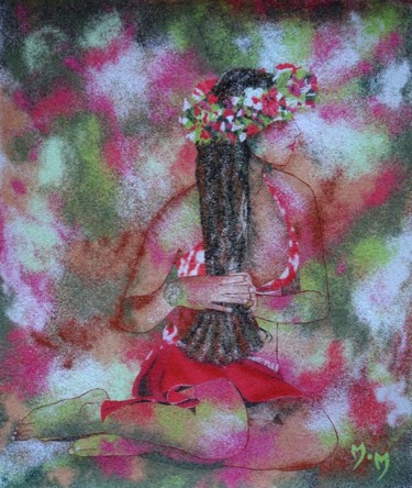 Collages intitulée "Aparima-vava" par Martine Martre, Œuvre d'art originale, Collages