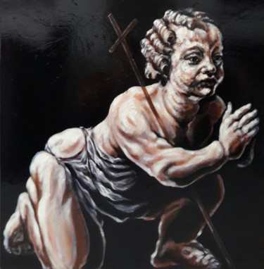 Peinture intitulée "Étude de " Léonard…" par Sam Keusseyan, Œuvre d'art originale, Acrylique