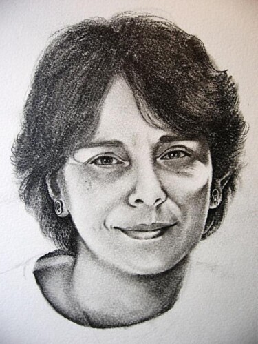 Dessin intitulée "Portrait" par Marcel Boos, Œuvre d'art originale