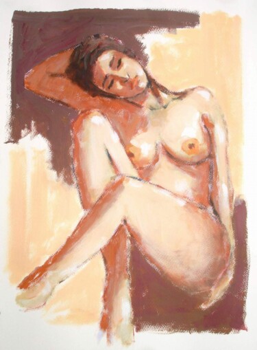 Peinture intitulée "MALY - LE REPOS" par Marcel Clerc, Œuvre d'art originale, Acrylique