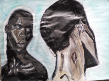 Peinture intitulée "stoîquement    mg-2…" par Herve Yann Dubois, Œuvre d'art originale, Gouache