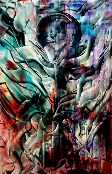 Peinture intitulée "L'arbre humain" par Pierre-Paul Marchini, Œuvre d'art originale, Huile