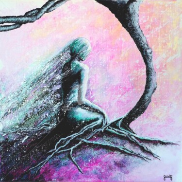 Peinture intitulée "Meditation" par Gaïdg, Œuvre d'art originale, Acrylique Monté sur Châssis en bois