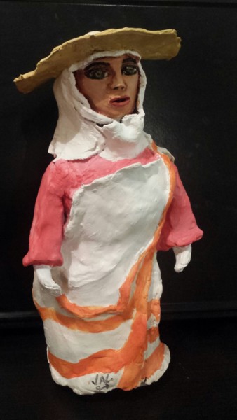 Sculpture intitulée "une djerbienne" par Valérie Perrault, Œuvre d'art originale, Argile