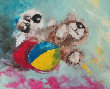 Peinture intitulée "Les luluches de Viv…" par Catherine Dufrene (Katy), Œuvre d'art originale, Huile