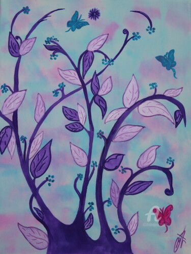 Peinture intitulée "Douceur en soi" par Corinne Brossier (Atelier de l'imaginaire), Œuvre d'art originale, Encre