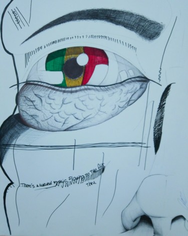 Disegno intitolato "Natural Mystic" da Mattia Bugada, Opera d'arte originale, Biro