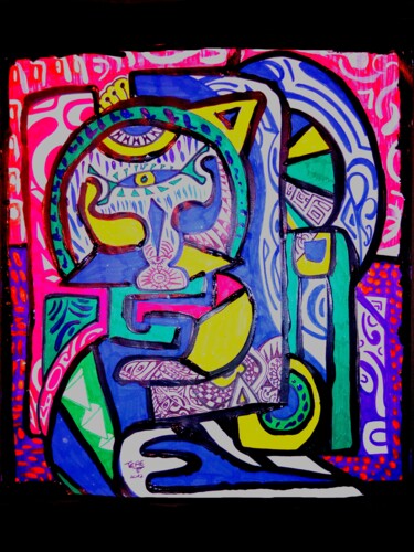 Peinture intitulée "###t€r€###101017##" par Teretoma Tapi, Œuvre d'art originale