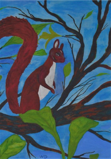 Digitale Kunst mit dem Titel "where's-my-nuts." von W-Dagrou, Original-Kunstwerk, Gouache