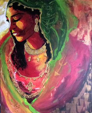 Peinture intitulée "L'orientale N3" par Valérie Perrault, Œuvre d'art originale, Acrylique Monté sur Châssis en bois
