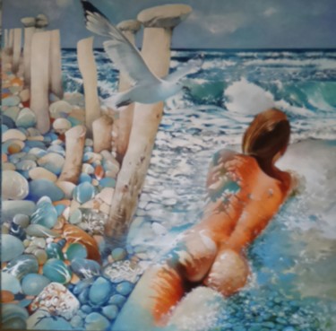 Peinture intitulée "SIRENELIA" par José Garcia (GARBEL), Œuvre d'art originale, Acrylique