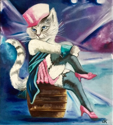 Painting titled "The blue angel. MAR…" by Olga Koval, Original Artwork, Oil