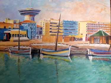 Peinture intitulée "Palavas les Flots" par Suzy Salgas, Œuvre d'art originale, Acrylique