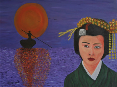 제목이 "fisherman's daughter"인 미술작품 W-Dagrou로, 원작, 기름