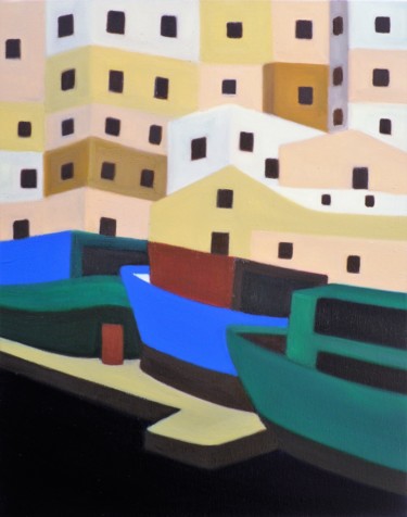 绘画 标题为“Il porto di Sciacca…” 由Francesco Cagnato, 原创艺术品, 油