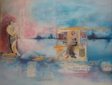 「Grande bleue」というタイトルの絵画 Roselyne Rollant (Evarose)によって, オリジナルのアートワーク, アクリル