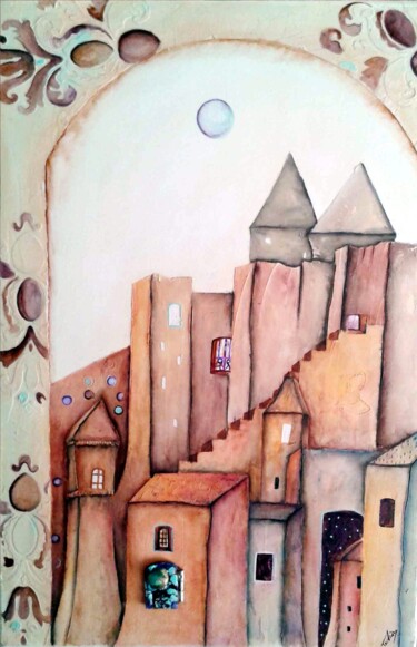 Peinture intitulée "Douceur de vivre" par Magali Trivino, Œuvre d'art originale, Gouache