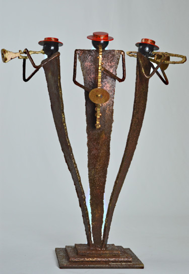 SWING TRIO Sculpture titled "SWING TRIO" by Roger Flores, Original Artwork, Metals