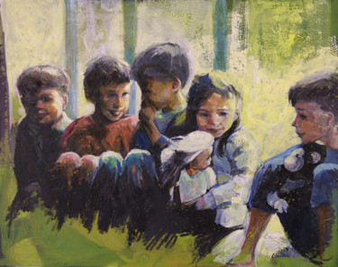 Peinture intitulée "petit-matin" par Marieline Gerard, Œuvre d'art originale, Acrylique