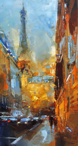 Peinture intitulée "Paris 7" par Benoit Havard, Œuvre d'art originale, Huile
