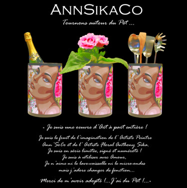Artisanat intitulée "AnnSikaCo série n°1" par Ann'Soco, Œuvre d'art originale, Décoration de maison