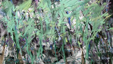 Painting titled "trees in storm" by Skywalker, Original Artwork, Ink
