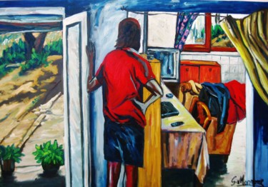 Pintura intitulada ""Fermarsi un attimo"" por Gianni Marrone, Obras de arte originais, Óleo