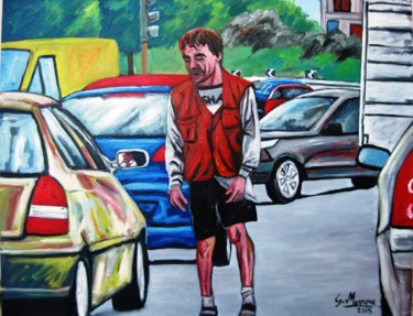 ""L'invisibile"" başlıklı Tablo Gianni Marrone tarafından, Orijinal sanat, Petrol Ahşap Sedye çerçevesi üzerine monte edilmiş
