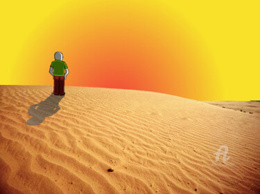 Arts numériques intitulée "Desert" par Clément De Carné, Œuvre d'art originale, Peinture numérique