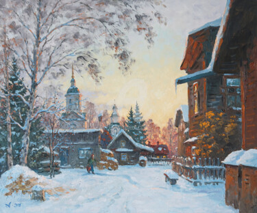 Painting titled "Muromsky courtyard.…" by Alexander Alexandrovsky, Original Artwork, Oil
