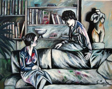 Pintura intitulada ""Lo sguardo"" por Gianni Marrone, Obras de arte originais