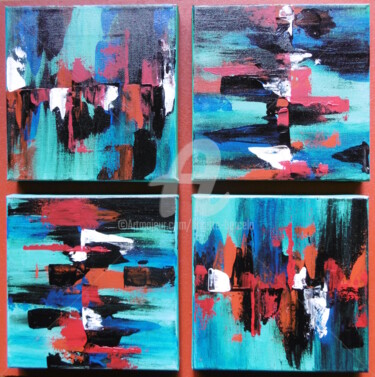 Peinture intitulée "abstrait4" par Brigitte Barcelo, Œuvre d'art originale, Acrylique Monté sur Panneau de bois