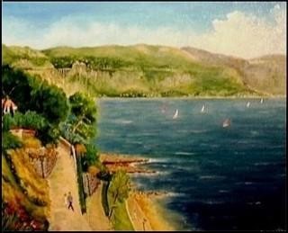 Peinture intitulée "Vers Pr Rouvier-Che…" par Gisèle Darrieux-Boblin, Œuvre d'art originale, Huile