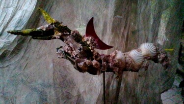 Sculpture intitulée "HYDROOPTERE" par Gillsman, Œuvre d'art originale, Bois