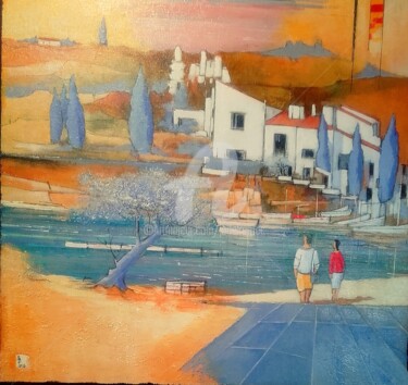 Peinture intitulée "Port Lligat I" par James Burgevin, Œuvre d'art originale, Acrylique