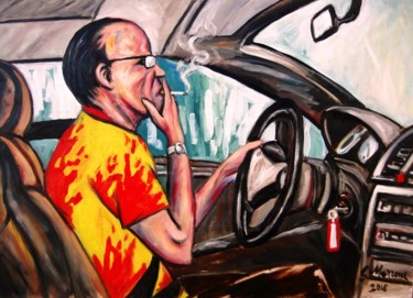 Pintura intitulada ""In viaggio verso s…" por Gianni Marrone, Obras de arte originais, Óleo Montado em Armação em madeira