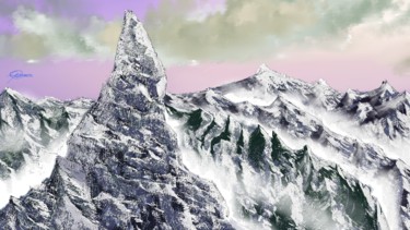 Painting titled "201710201042mountai…" by Skywalker, Original Artwork, Ink
