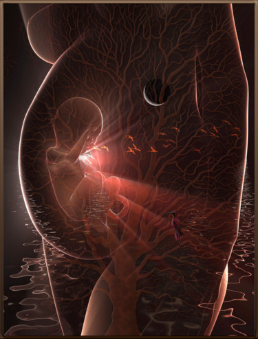 Digital Arts titled "Maternité II" by Harald Dastis, Original Artwork, 2D Digital Work