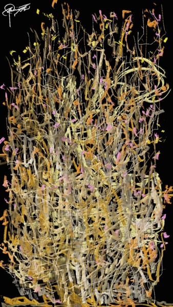 Painting titled "cheese flowers" by Skywalker, Original Artwork, Ink