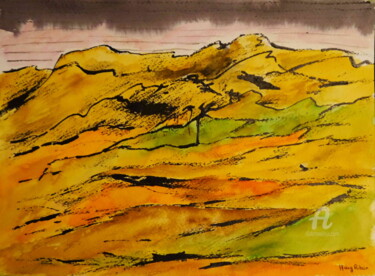 Disegno intitolato "Landscape" da Hang Ribeir, Opera d'arte originale, Inchiostro