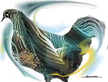 Digital Arts titled "la poule" by Christian Bessede, Original Artwork, Digital Painting