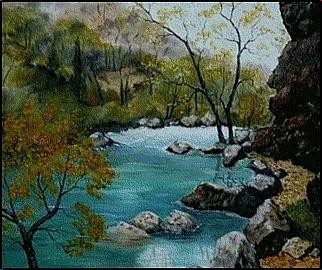 Peinture intitulée "Les Fontaines de Va…" par Gisèle Darrieux-Boblin, Œuvre d'art originale, Huile