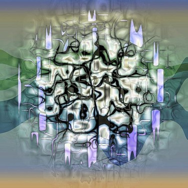 Peinture intitulée "REAN'S DANCE ( Exis…" par Pix-Peinture Kabuki, Œuvre d'art originale, Huile