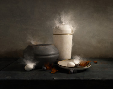 제목이 "nature-morte.jpg"인 디지털 아트 Ericbasiletti로, 원작, 디지털 페인팅