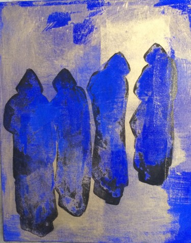 Peinture intitulée "Les Pleurants" par Valérie Morien, Œuvre d'art originale