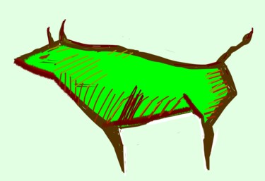 Digital Arts titled "cavepainting-12.jpeg" by Anandswaroop Manchiraju, Original Artwork, Digital Painting