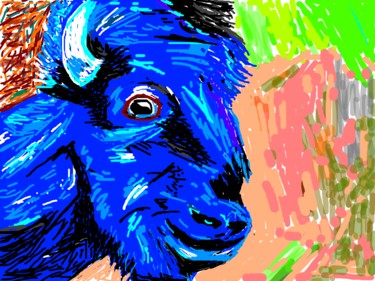Digital Arts titled "buffello-3.jpg" by Anandswaroop Manchiraju, Original Artwork, Digital Painting
