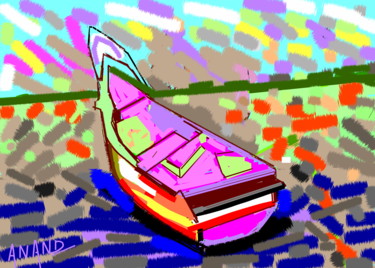 Digital Arts titled "boat-a.jpeg" by Anandswaroop Manchiraju, Original Artwork, Digital Painting