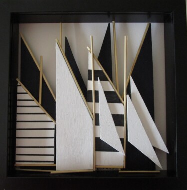 Sculpture intitulée "Voiles d'artistes" par Nyls  Eliot, Œuvre d'art originale, Bois